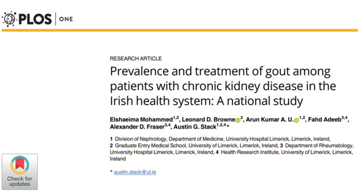 Prevalence and Treatment of Gout among Patients with Chronic Kidney Disease in the Irish Health System: A National Study